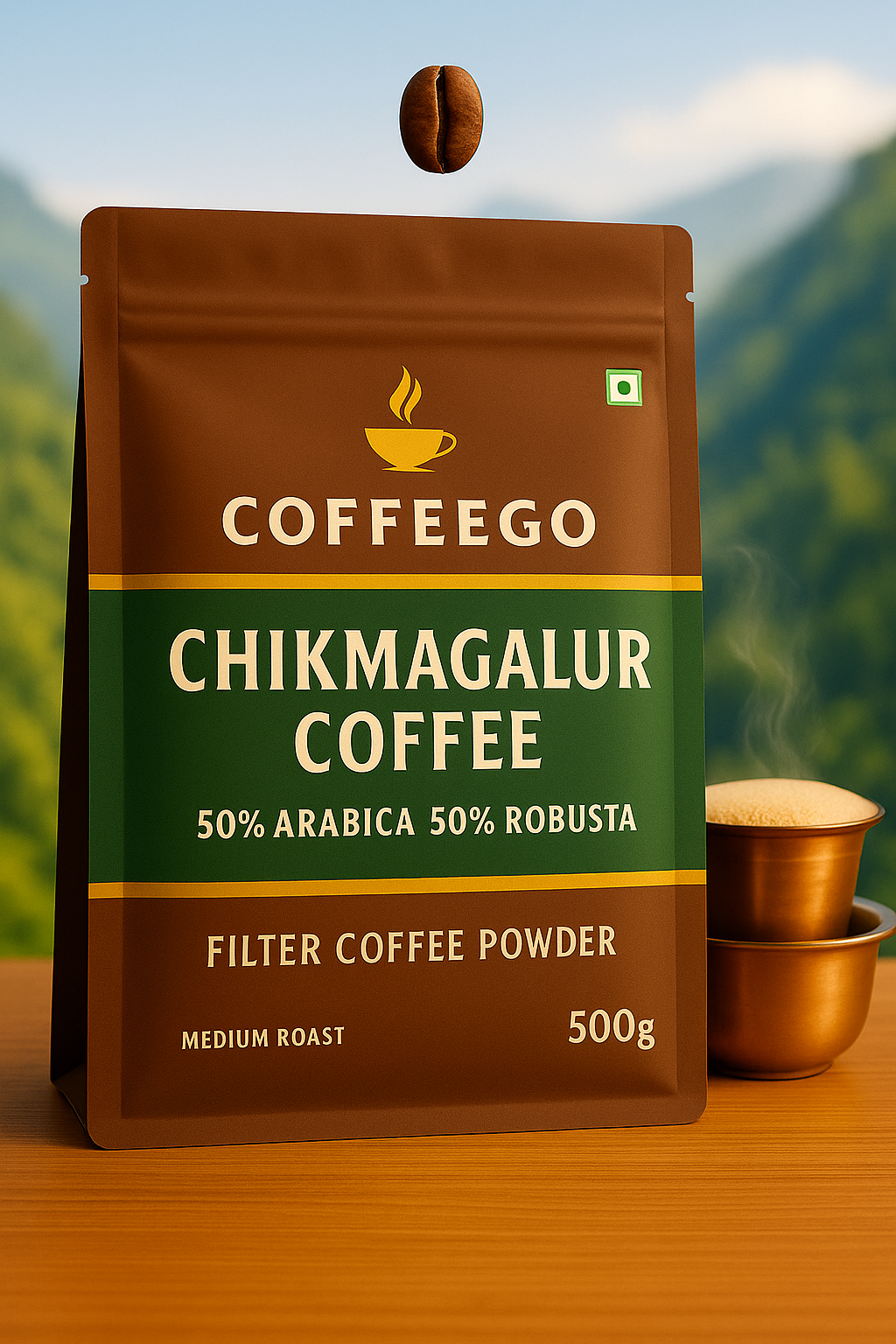 50% Arabica - 50% Robusta, CoffeeGo - Chikmagalur Coffee (100% Pure Coffee)