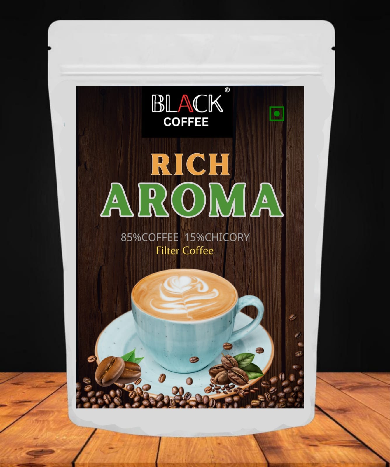 RICH AROMA, (85%Coffee, 15%Chicory Premium Blend ), Black Coffee Roasters