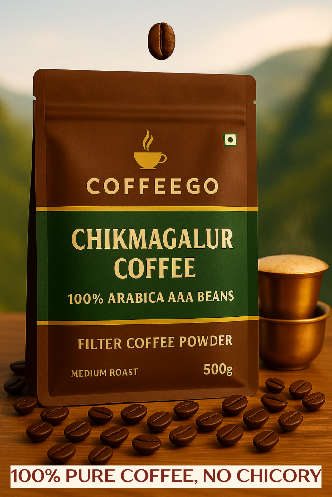 PURE ARABICA AAA Beans Filter Coffee Powder Without Chicory. | Chikmagalur Coffee | Panduranga Coffee