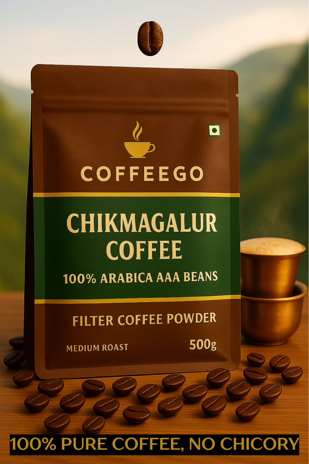 PURE ARABICA AAA Beans Filter Coffee Powder Without Chicory. | Chikmagalur Coffee | Panduranga Coffee