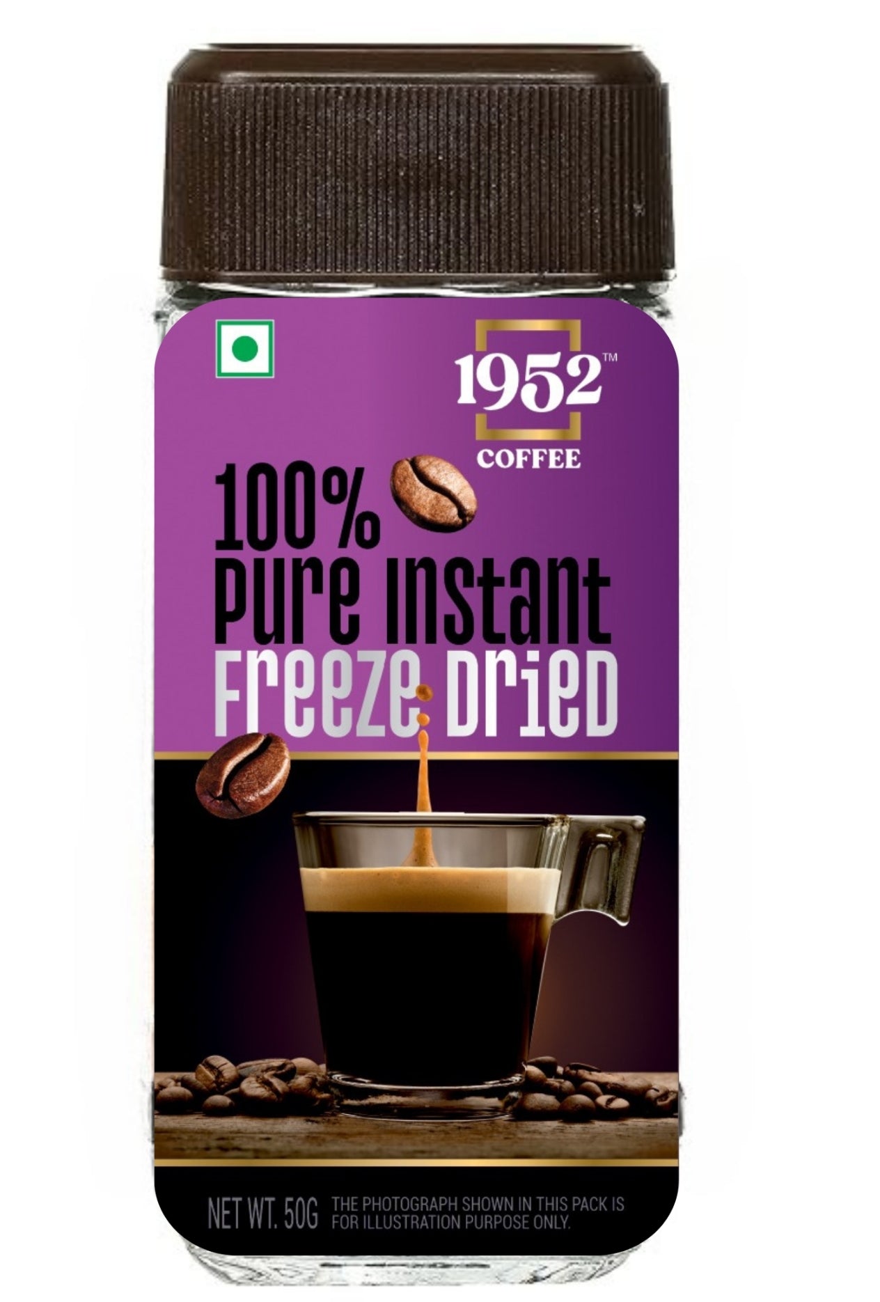 Pure Instant 100% Pure Instant Coffee Freeze Dried - 50g – CoffeeGo.in