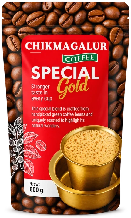 CoffeeGo Chikmagalur Coffee Special Gold filter coffee pouch, 500 g
