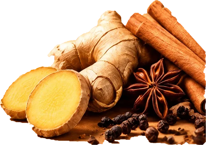 Ginger, cinnamon and star anise