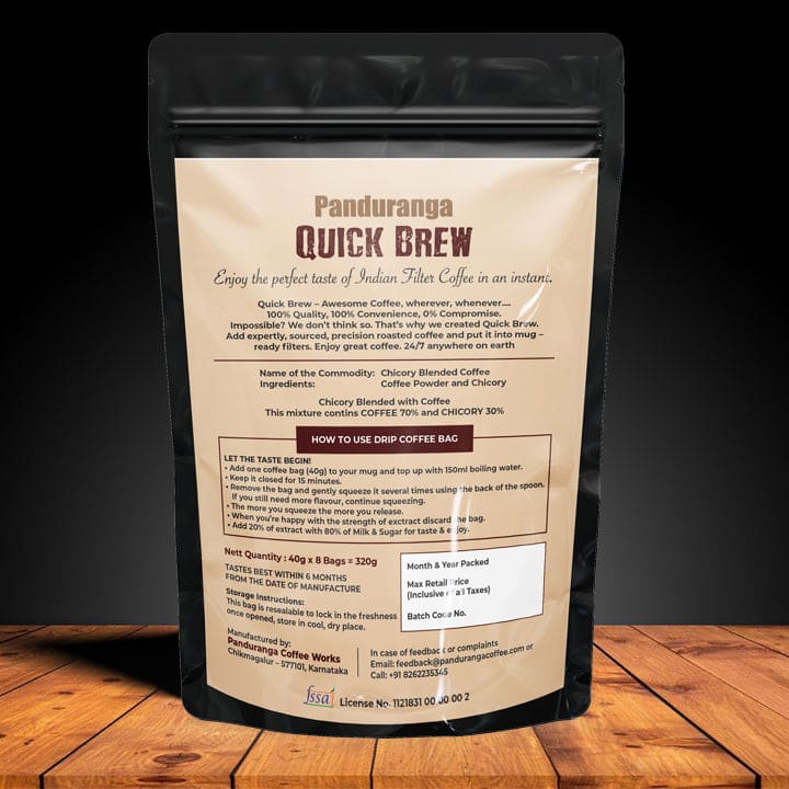 QUICK BREW FILTER COFFEE 8 DIP SACHETS (Makes 4 Coffees in each), photo 4 of 4