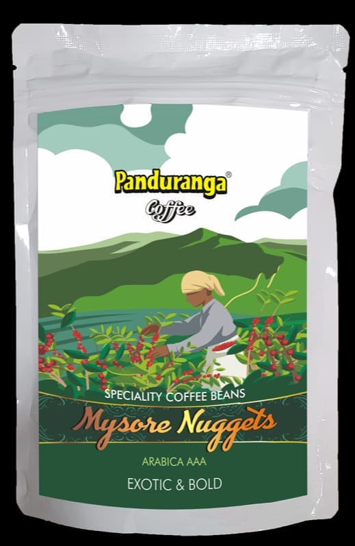 MYSORE NUGGETS AAA PURE COFFEE WITHOUT CHICORY (for Black coffee)-1Kg