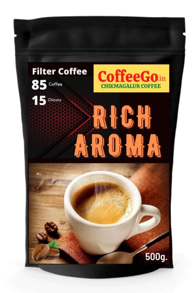 RICH AROMA (85% Coffee, 15%Chicory ), Premium Filter Coffee Of Chikmagalur| 1kg*(500gm×2)