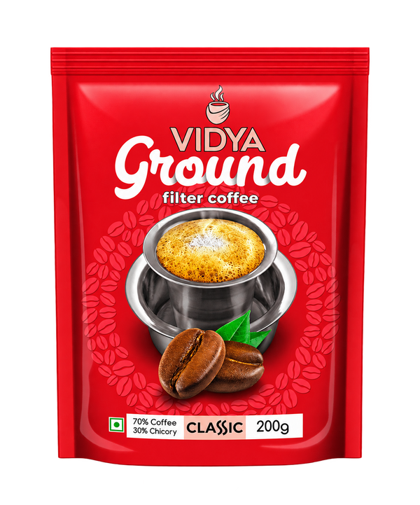 Classic, Vidya Filter Coffee Powder 1kg (200gms 5Packs)