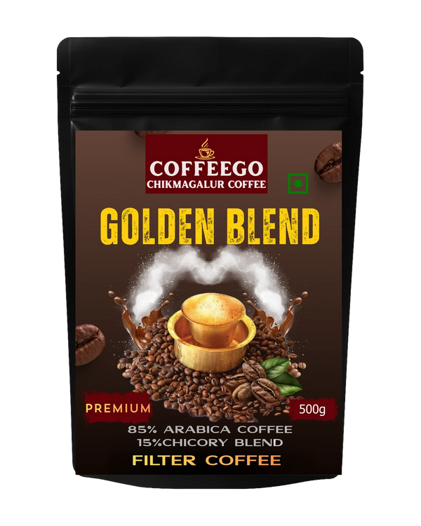 Golden Blend - Filter Coffee, 85% Arabica Coffee & 15% Chicory Blend